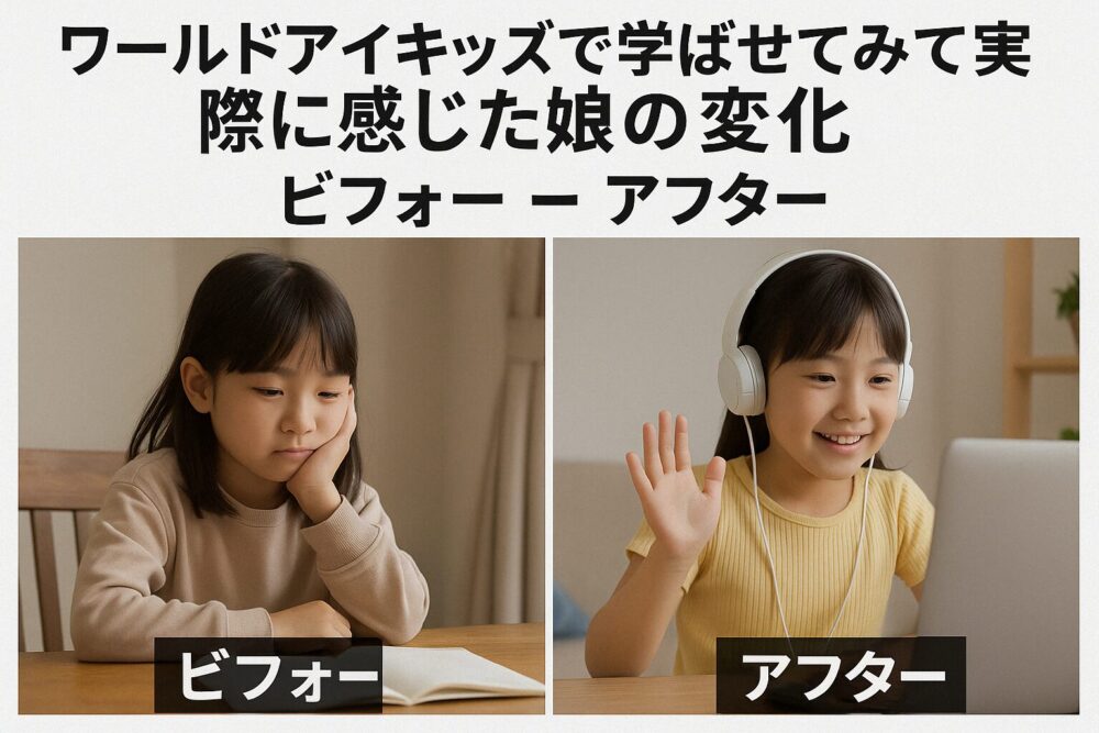 ワールドアイキッズで学ばせてみて実際に感じた娘の変化｜ビフォー・アフター