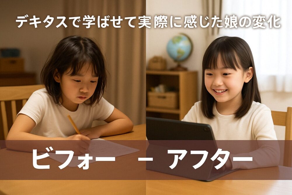 デキタスで学ばせて実際に感じた娘の変化｜ビフォー・アフター